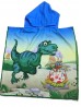 Kids Dinosaur Patterned Hoodie Towel